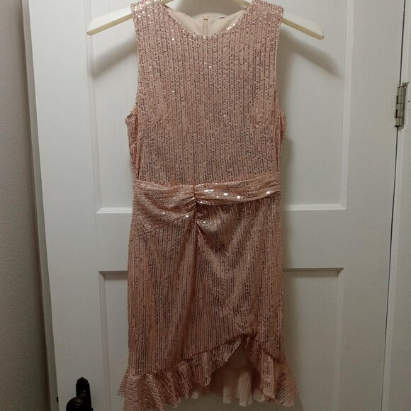 Rose Gold Sequined Formal Dress NWOT - Picture 1 of 7